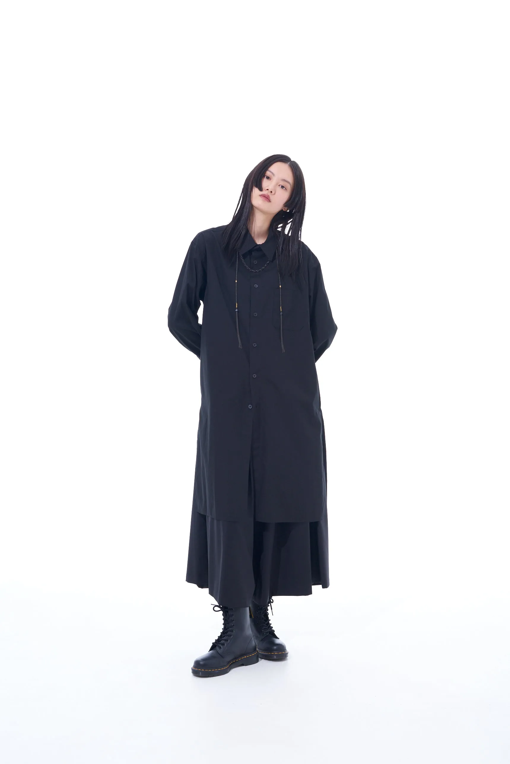 100/2 BROAD REGULAR COLLAR LOOSE FIT LONG SHIRT