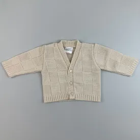 Baby Boys Knitted Design Cardigan - Taupe