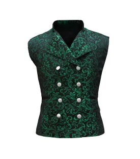 Black Green Half Sleeve Casual Jacket