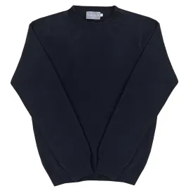 Black Scottish Cashmere Merino Crewneck Sweater