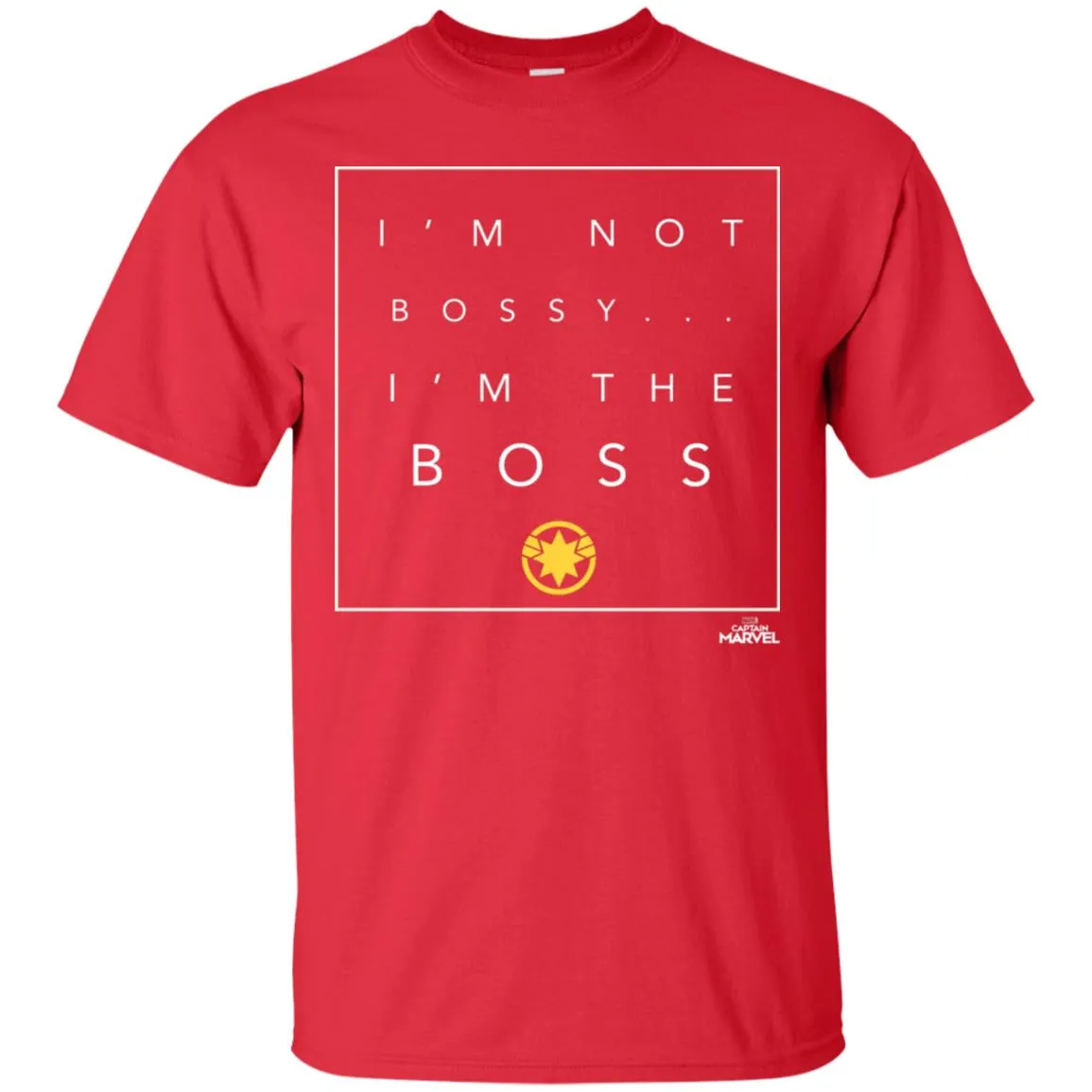 Captain Marvel Not Bossy I'm The Boss Men Cotton T-Shirt