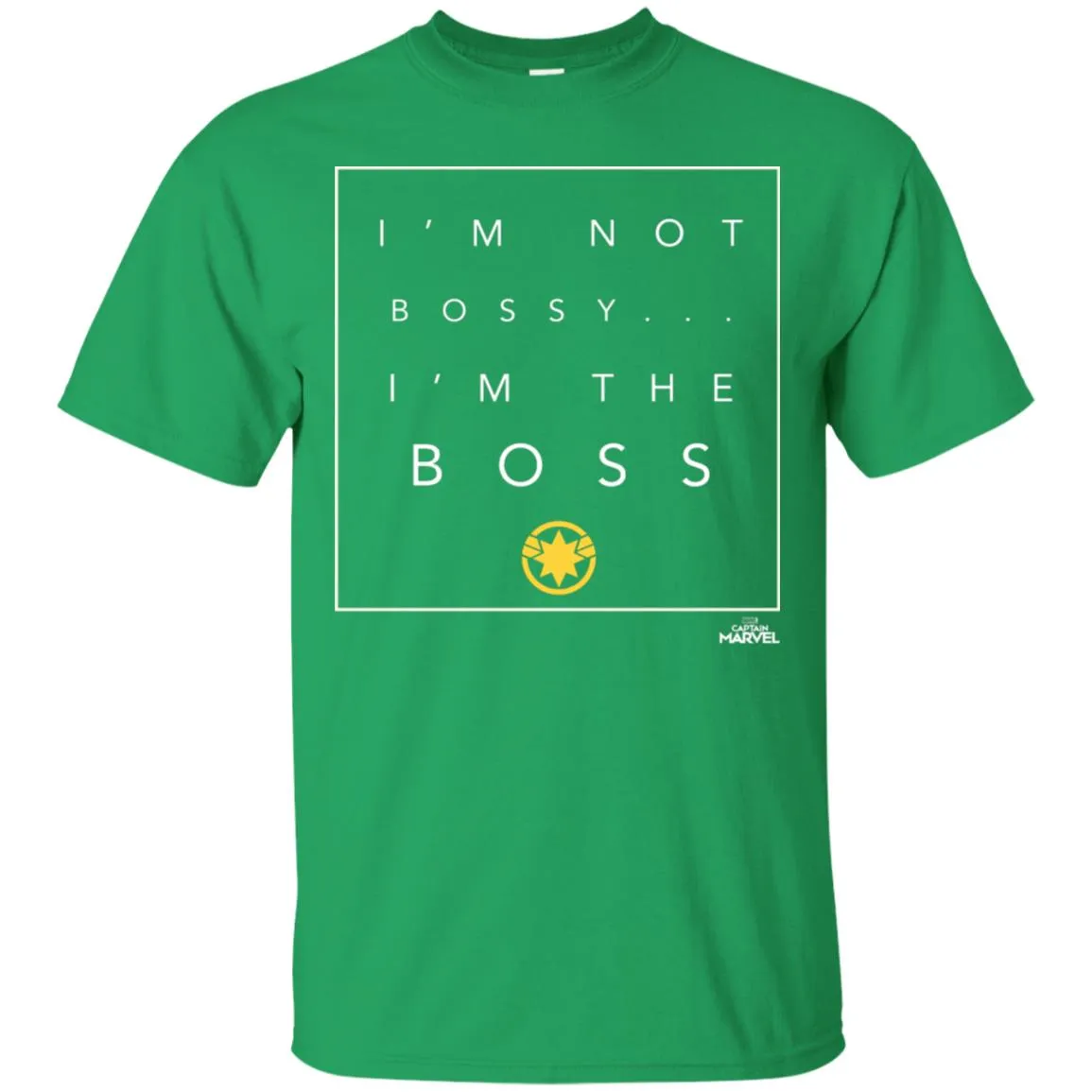 Captain Marvel Not Bossy I'm The Boss Men Cotton T-Shirt