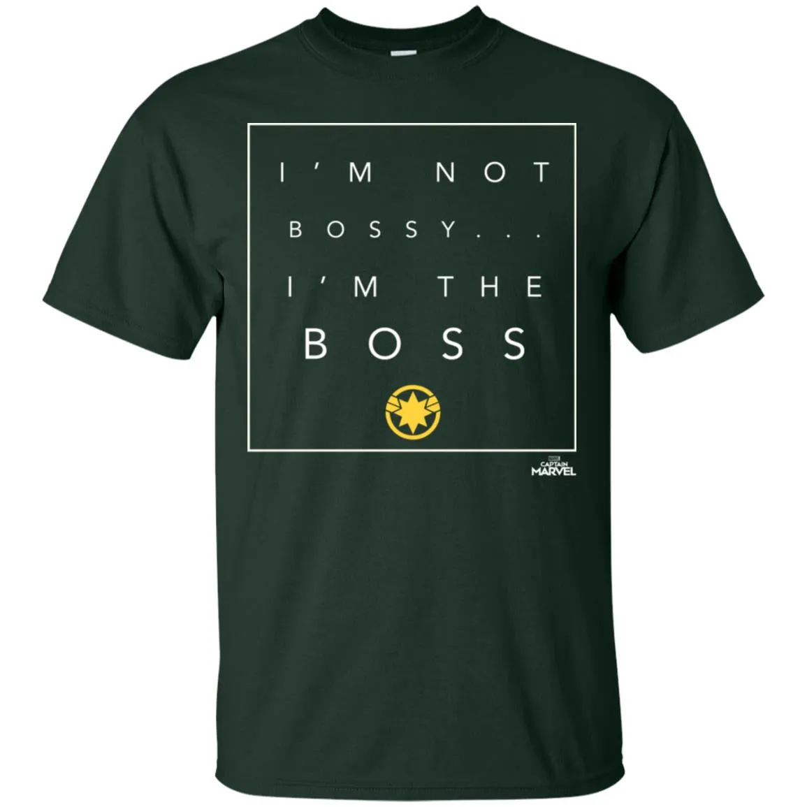 Captain Marvel Not Bossy I'm The Boss Men Cotton T-Shirt