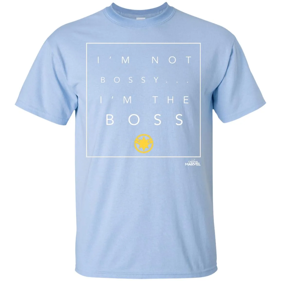 Captain Marvel Not Bossy I'm The Boss Men Cotton T-Shirt