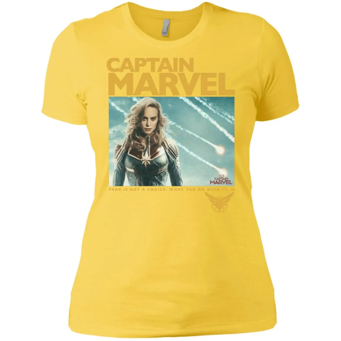 Captain Marvel Vintage Movie Poster Style Women Cotton T-Shirt