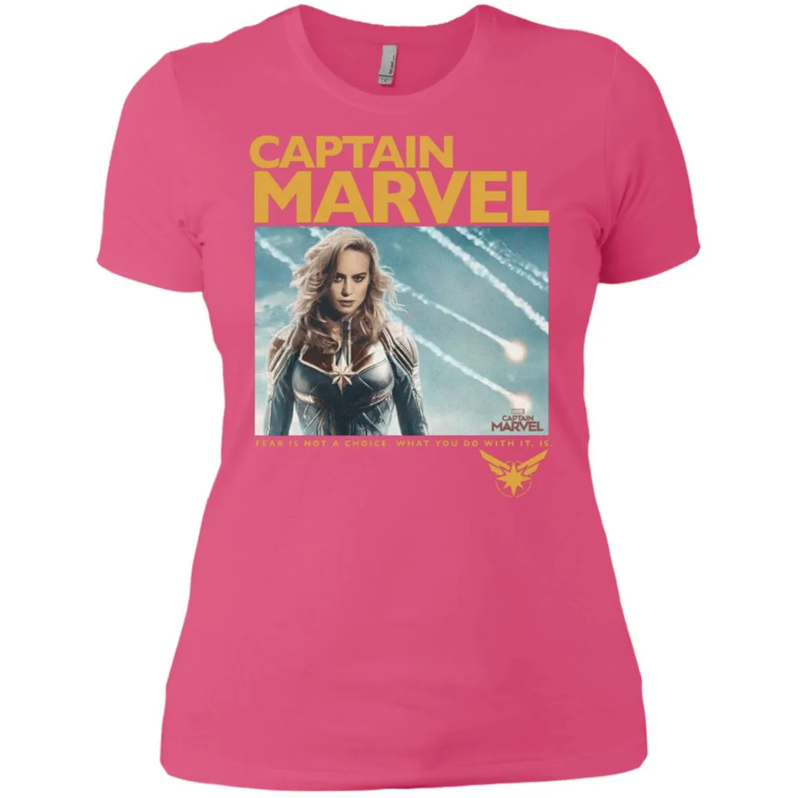 Captain Marvel Vintage Movie Poster Style Women Cotton T-Shirt