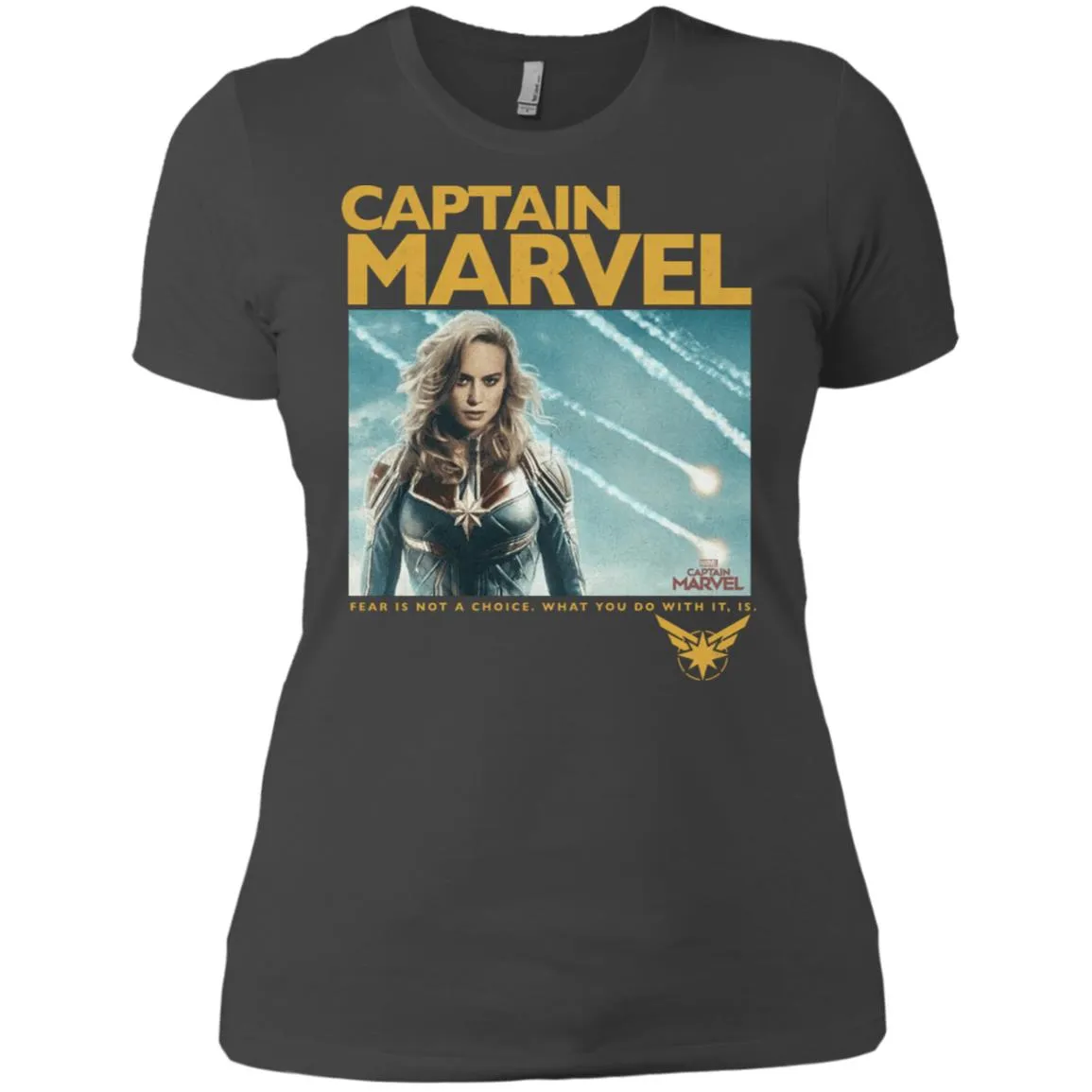 Captain Marvel Vintage Movie Poster Style Women Cotton T-Shirt