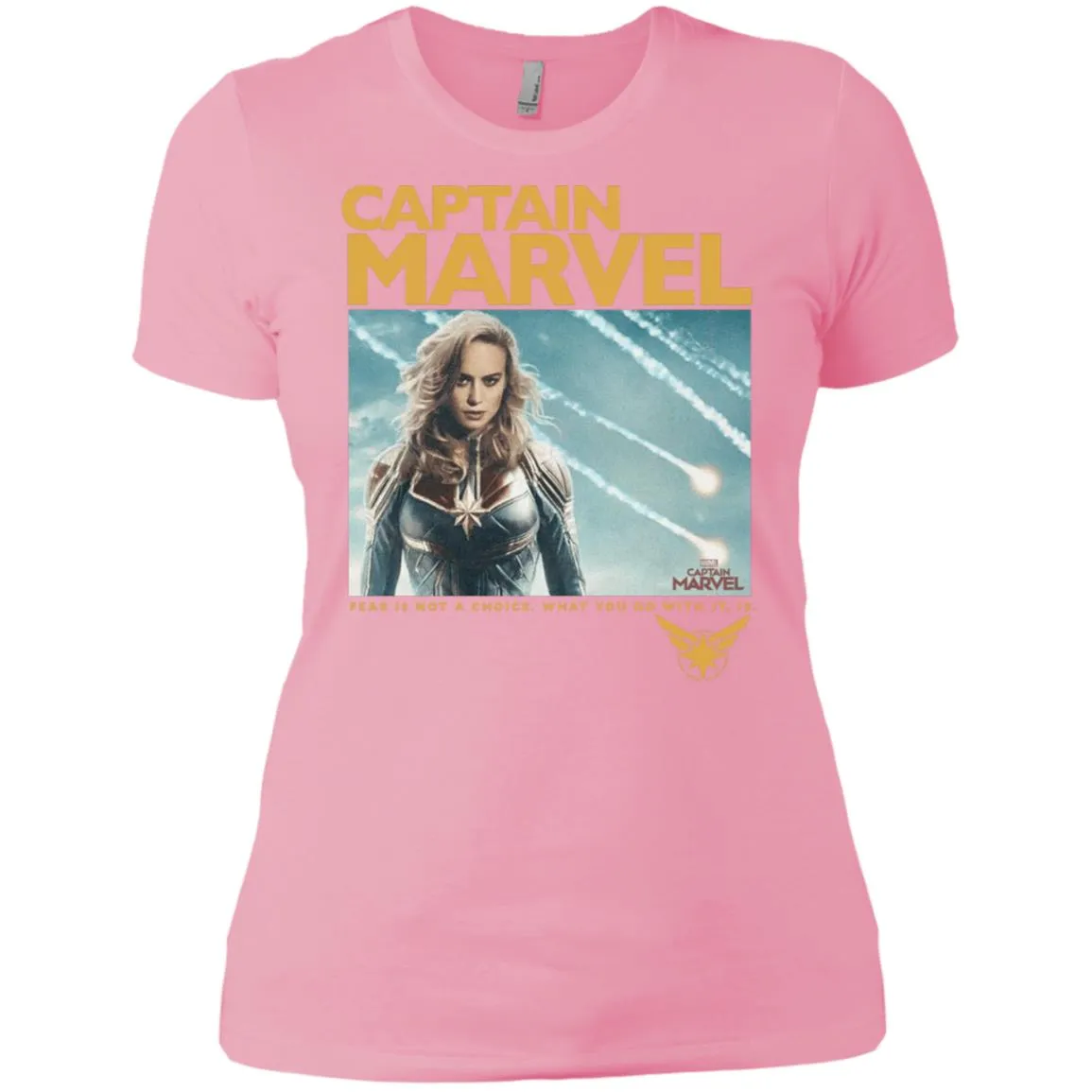 Captain Marvel Vintage Movie Poster Style Women Cotton T-Shirt