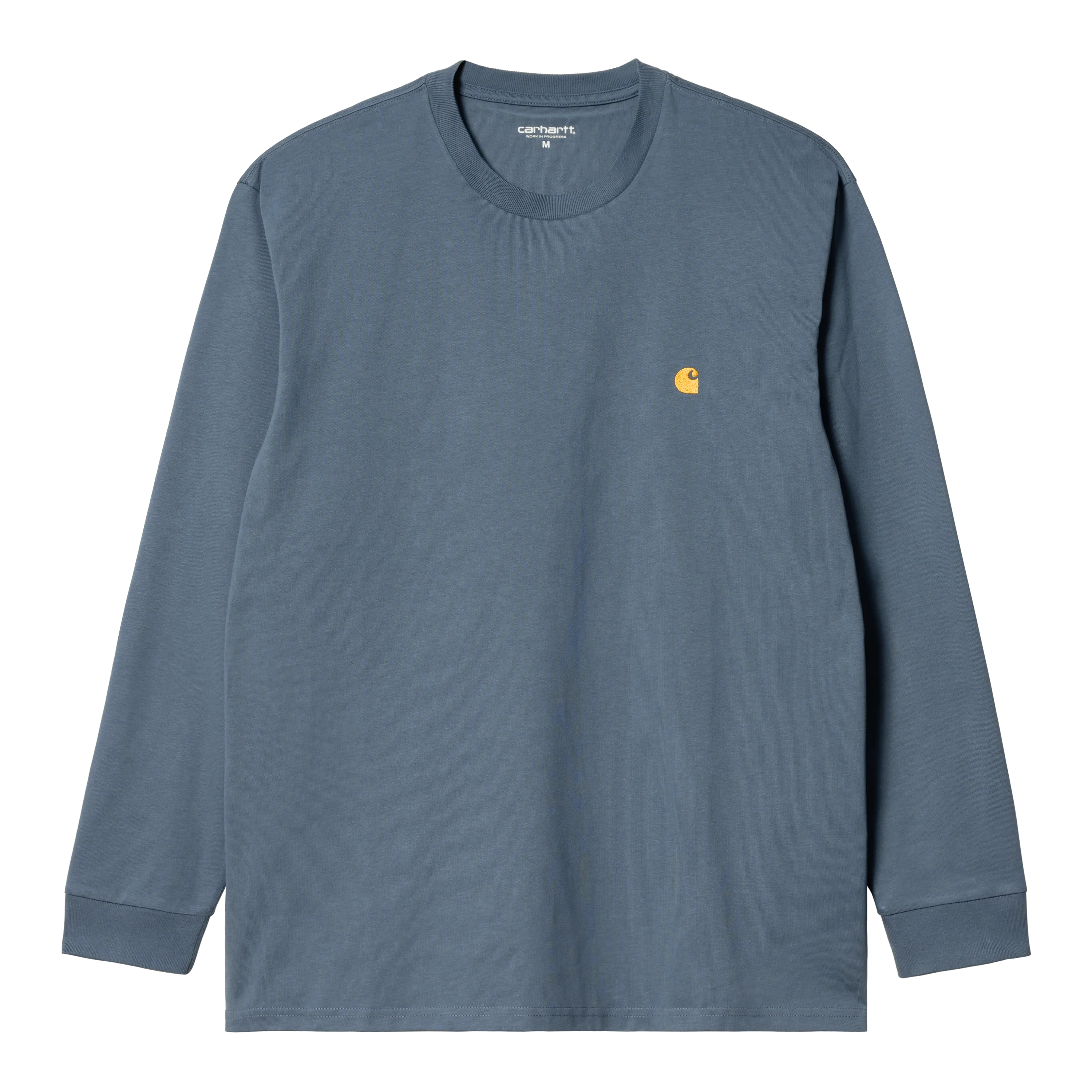 Carhartt WIP L/S Chase T-Shirt - Storm Blue/Gold