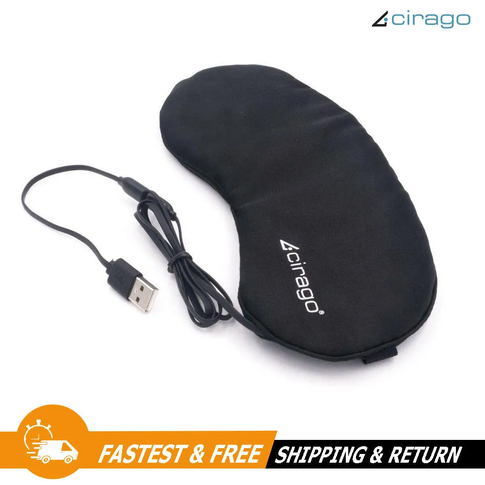 Cirago Graphene Far Infrared Heating Eye Mask for Dry Eyes, Refreshed Tired Eyes