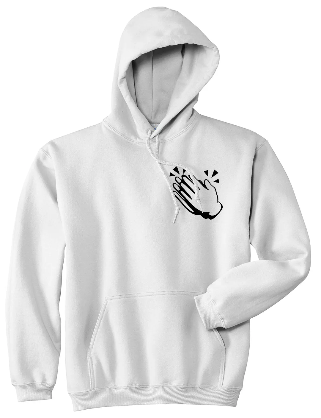 Clapping Hands Chest Mens Pullover Hoodie