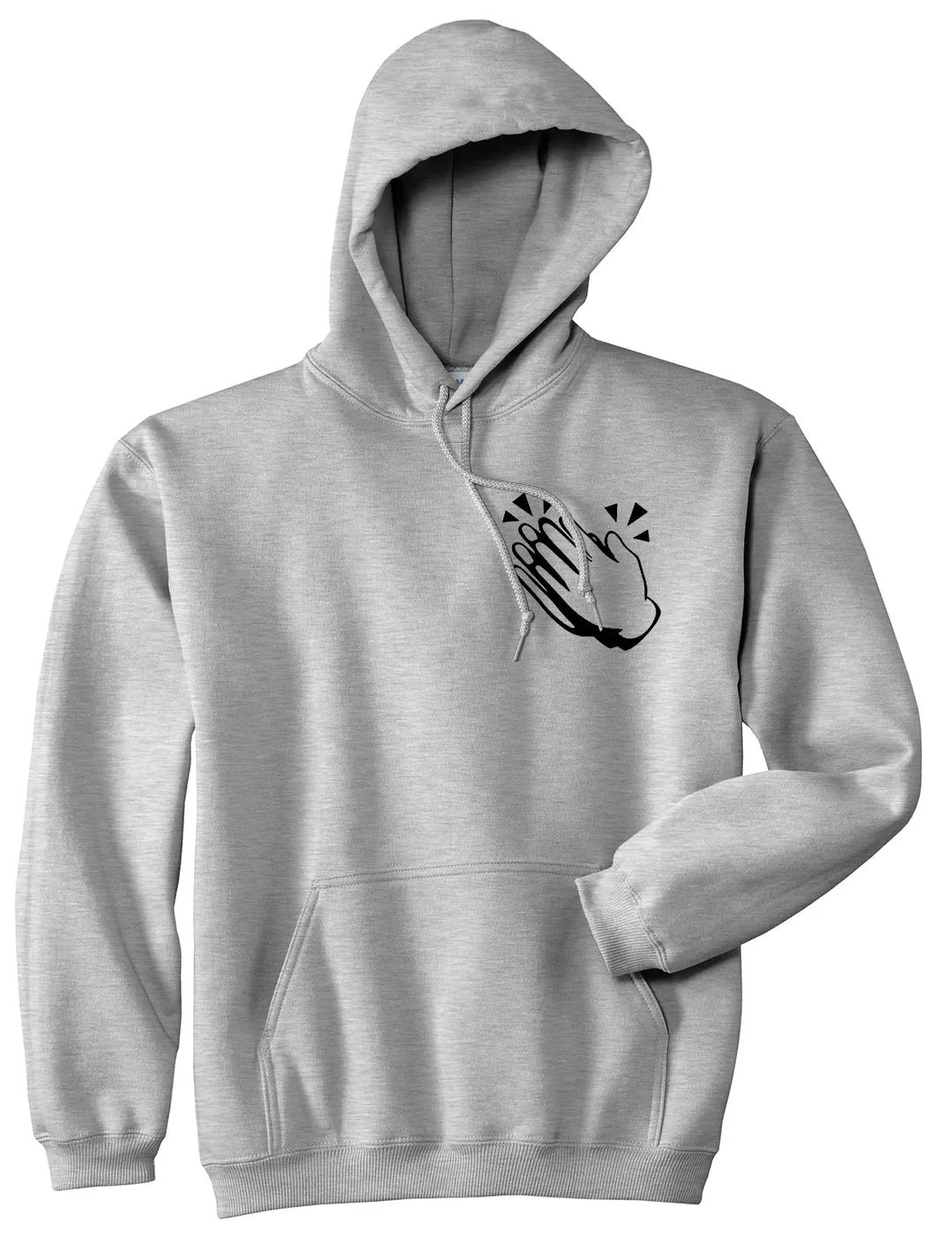 Clapping Hands Chest Mens Pullover Hoodie