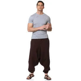 Cotton Harem Pants for Men | Maroon