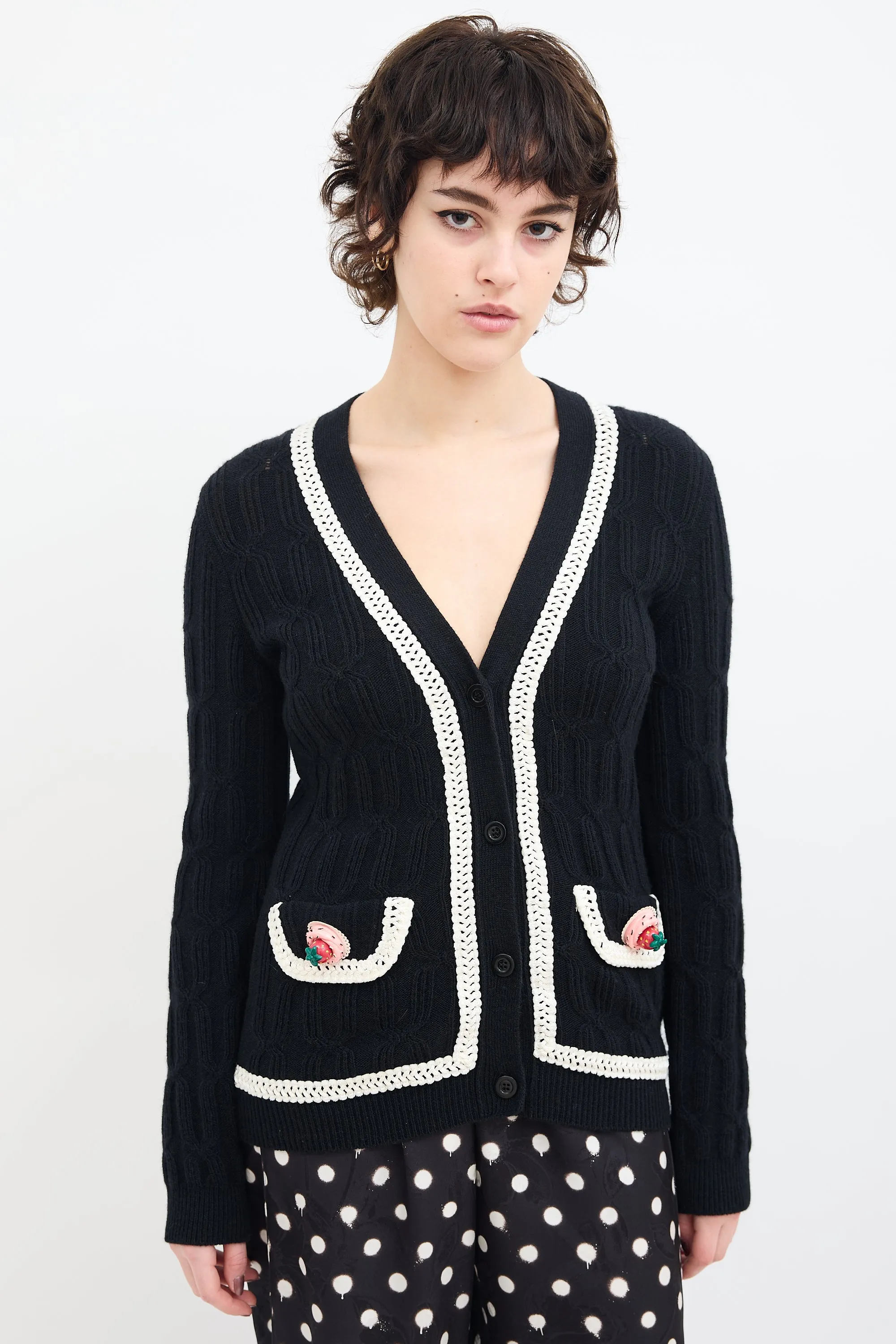 Couture Black Embellished Cardigan