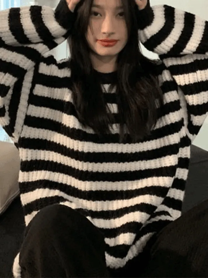 Cozy Striped Pullover Sweater