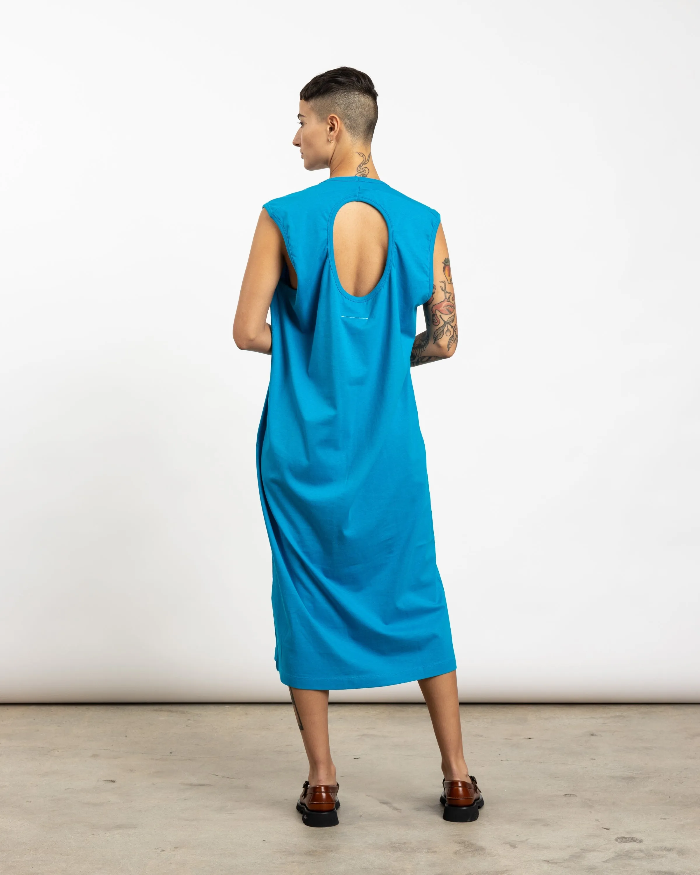 Cut Out Midi Dress in Blue