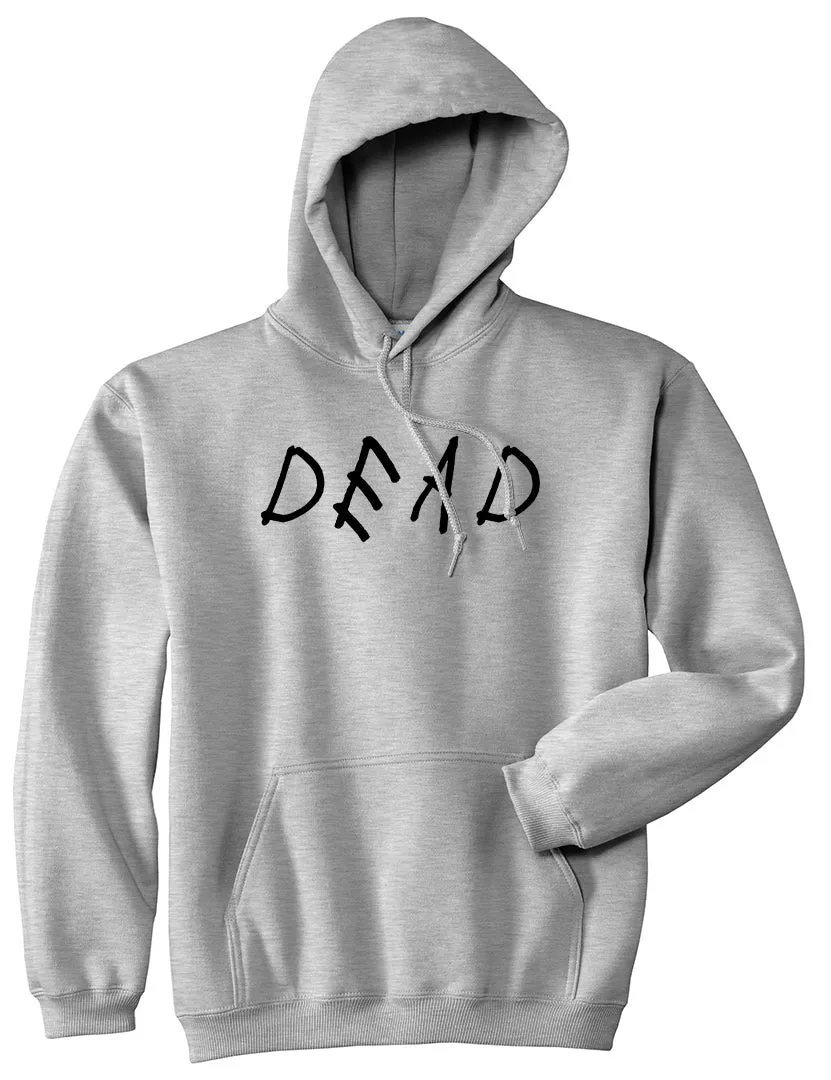 Dead Font Mens Pullover Hoodie