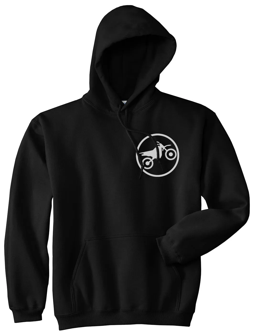 Dirt Bike Chest Mens Pullover Hoodie