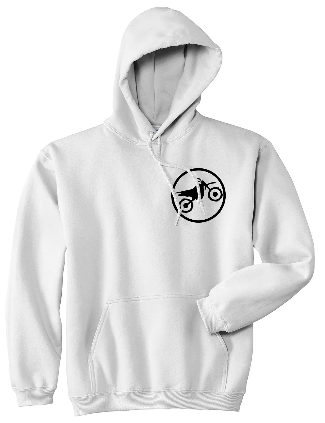 Dirt Bike Chest Mens Pullover Hoodie