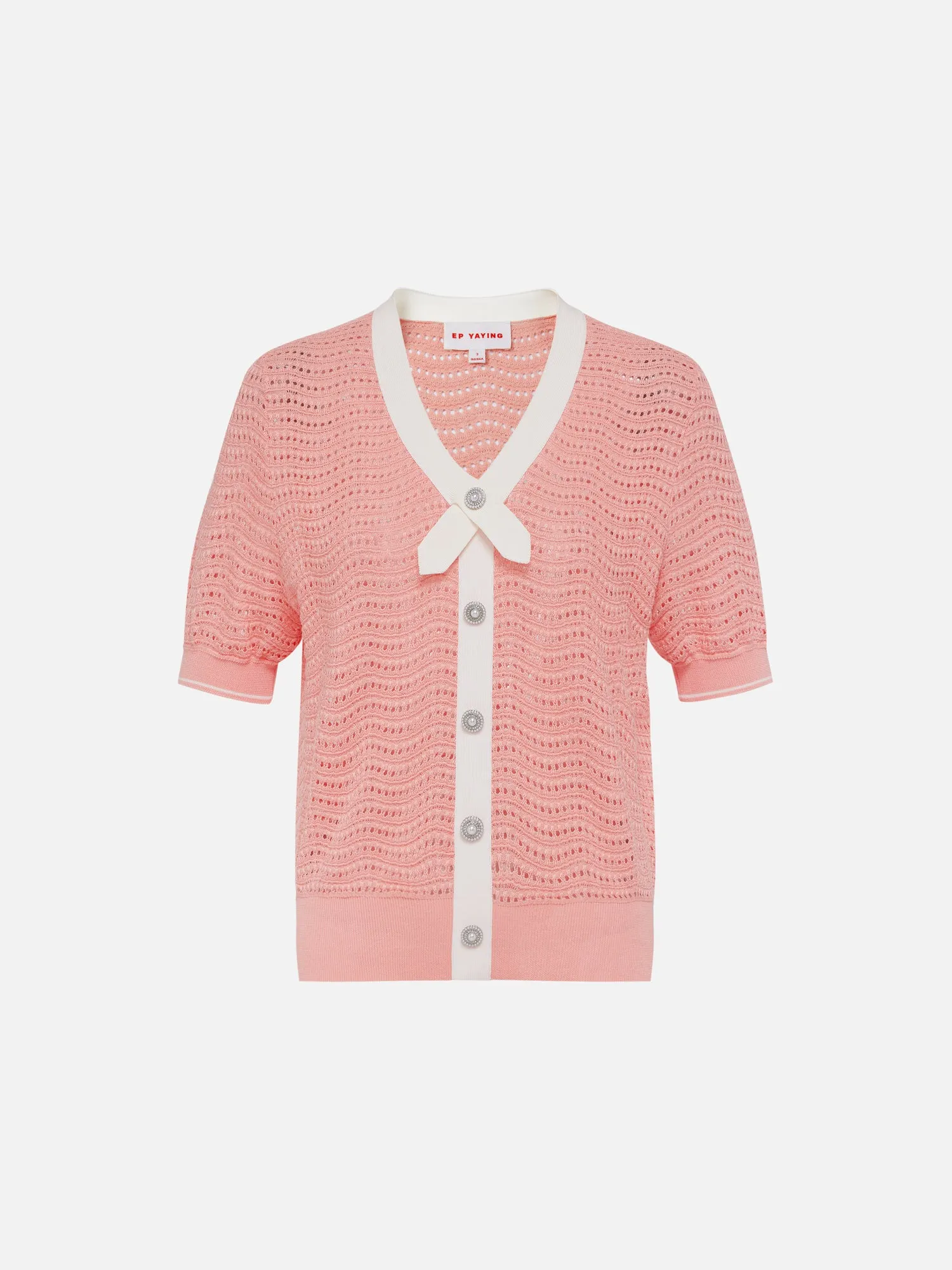 EP YAYING V-Neck Textured Knitwear