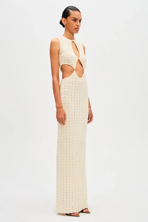 Esther Knit Maxi Dress Vanilla