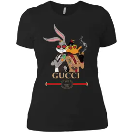 Gucci Trending T-shirt Rabbit And Donald T-shirt Women Cotton T-Shirt