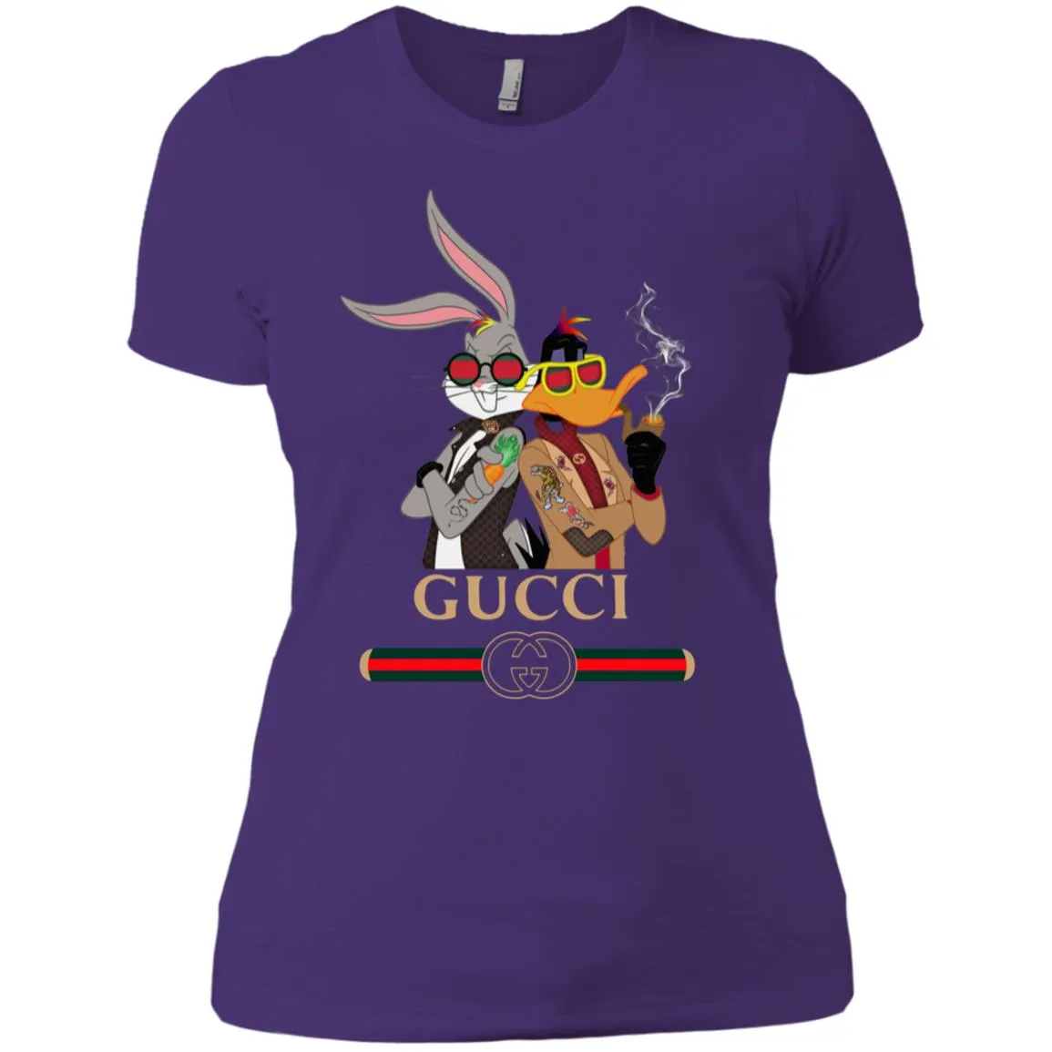 Gucci Trending T-shirt Rabbit And Donald T-shirt Women Cotton T-Shirt