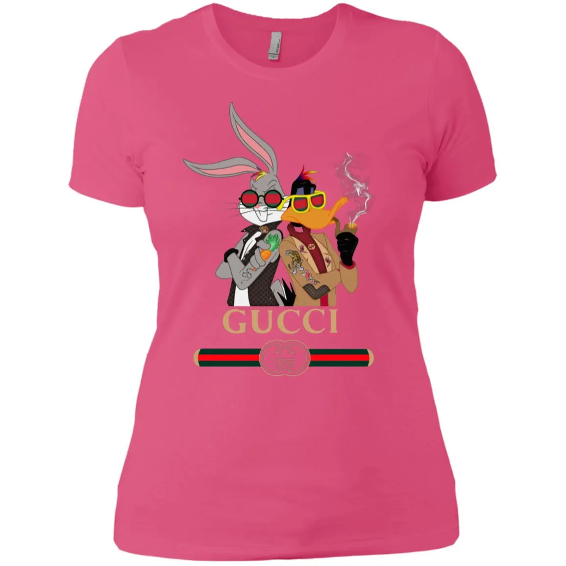 Gucci Trending T-shirt Rabbit And Donald T-shirt Women Cotton T-Shirt