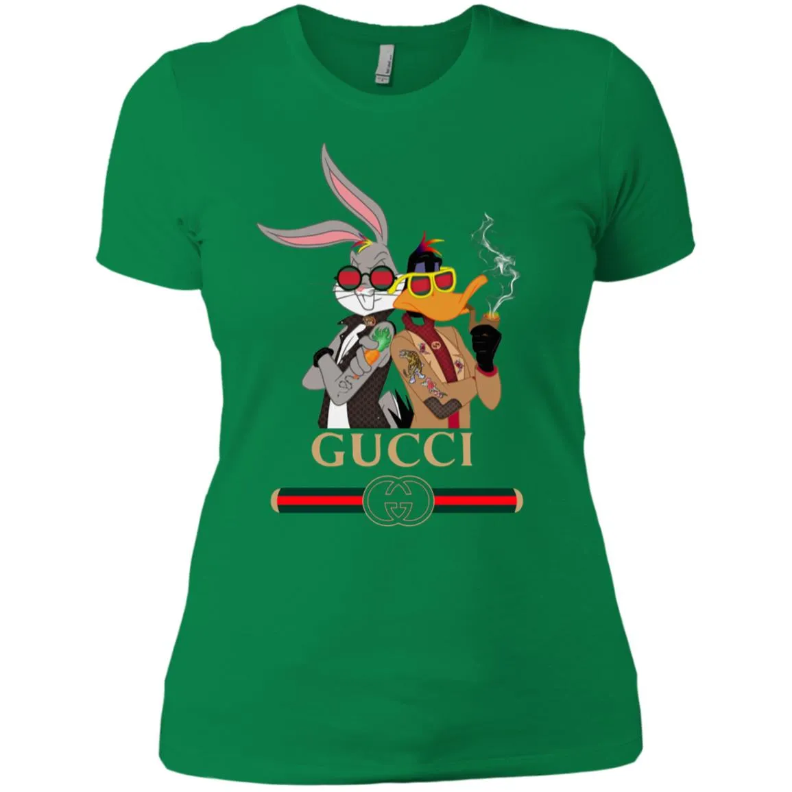 Gucci Trending T-shirt Rabbit And Donald T-shirt Women Cotton T-Shirt