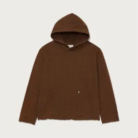 HTG® Raw Edge Hoodie - Brown