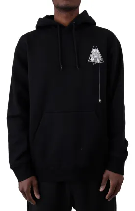 Huf Tangled Web Graphic Hoodie - Black