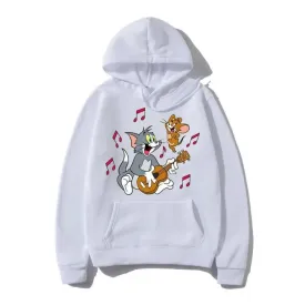 Khanani's Tom and jerry fun printed pullover hoodies for men