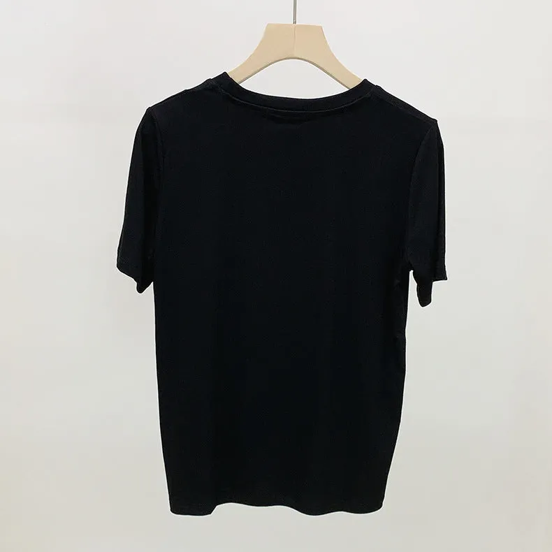 [Korean Style] 9 Colors Basic Solid Short Sleeve Cotton Tee