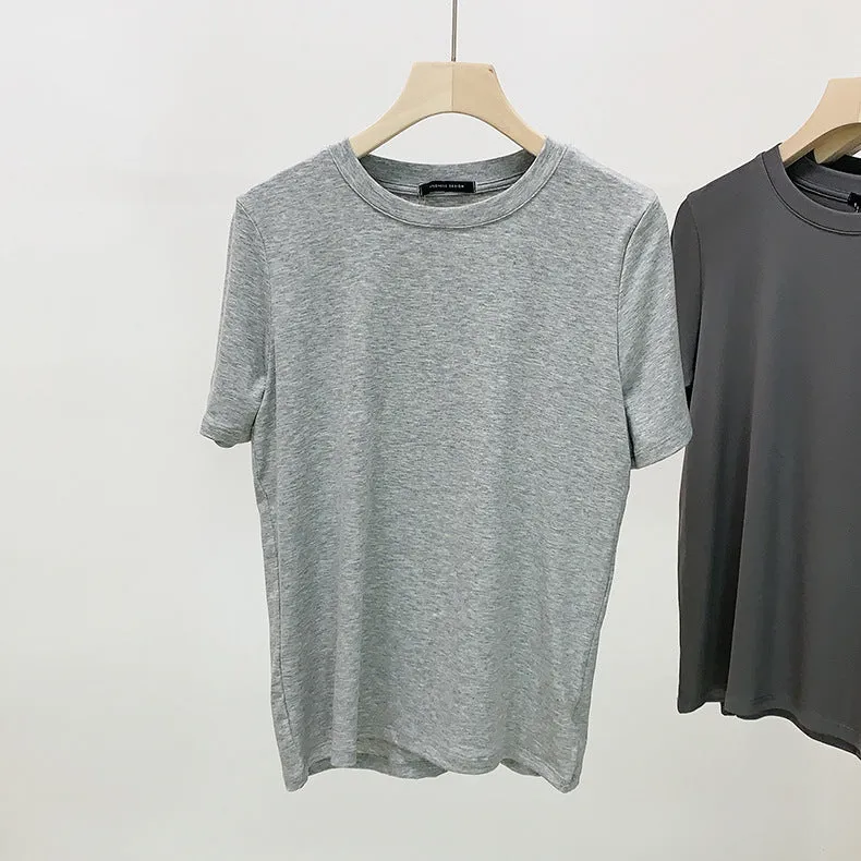 [Korean Style] 9 Colors Basic Solid Short Sleeve Cotton Tee