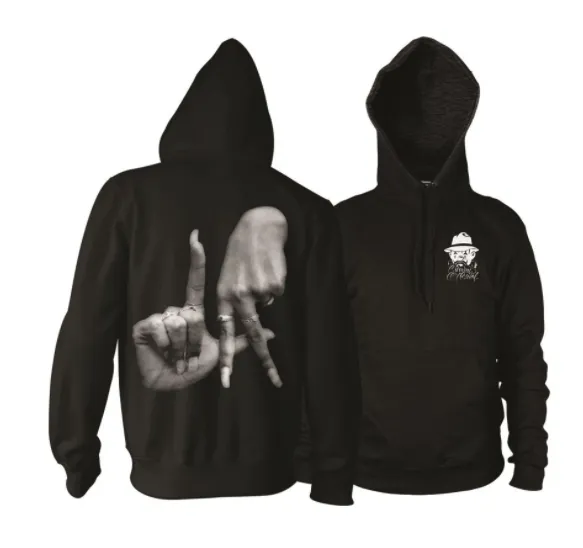 LA Hands Men's Black Pullover Hoodie