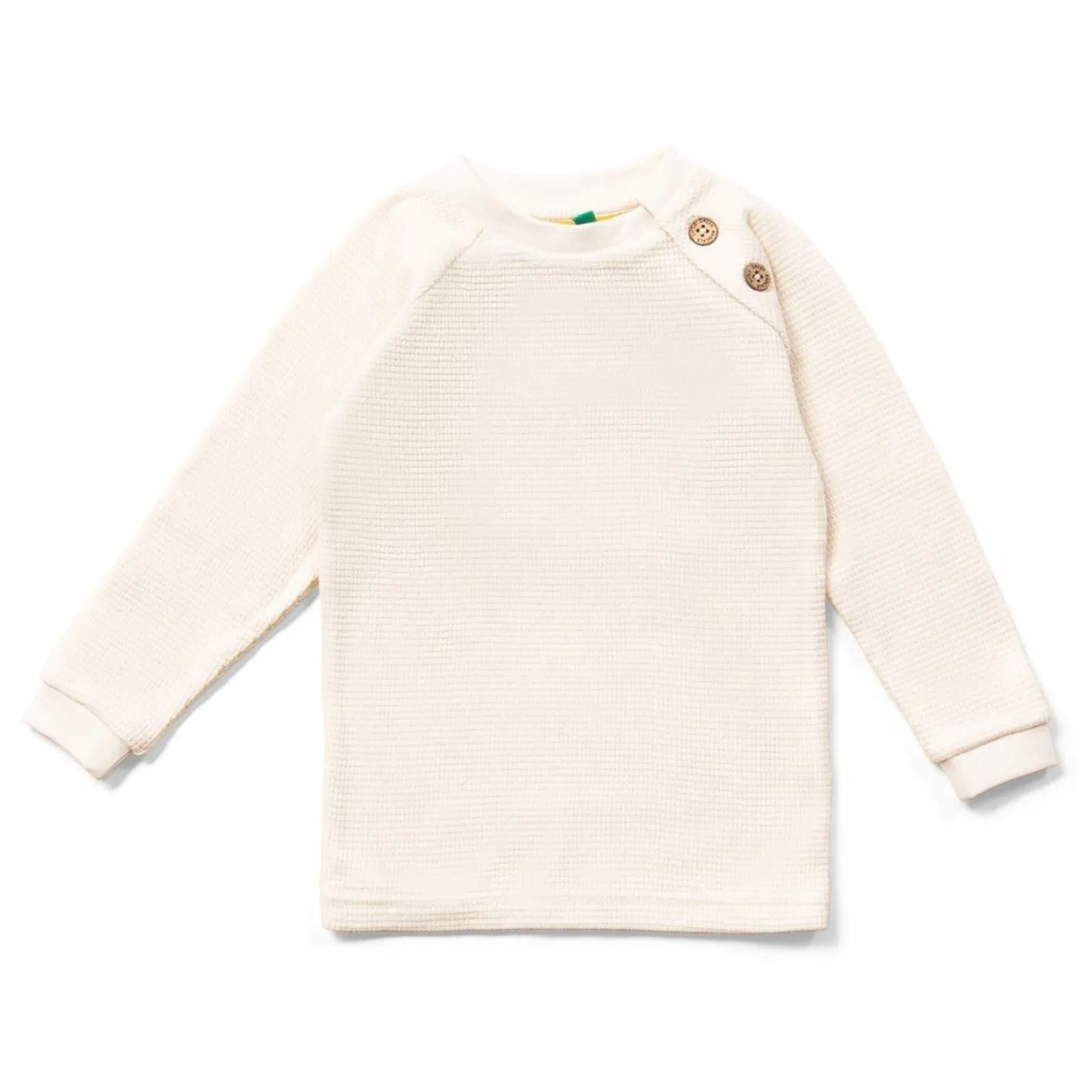 Little Green Radicals Waffel-Raglan-Pullover – Cream