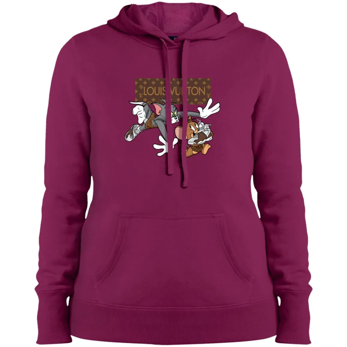 Louis Vuitton Cartoon Tom And Jerry T-shirt Women Hooded Sweatshirt