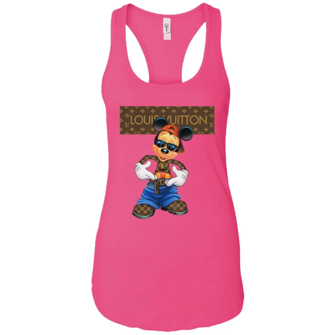 Louis Vuitton Mickey Mouse Cartoon T-shirt Women Tank Top