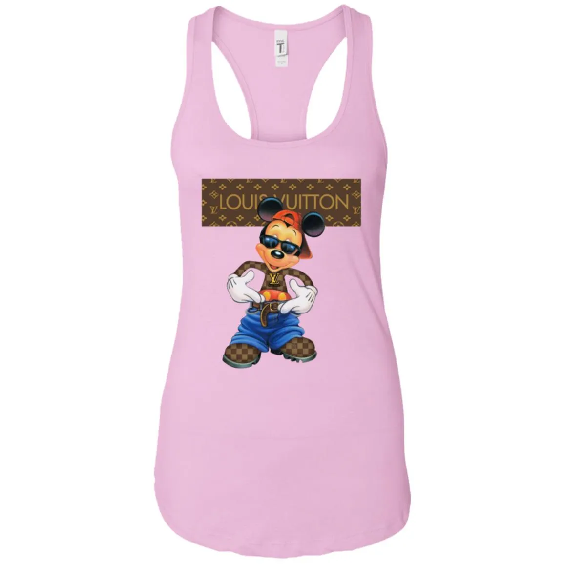 Louis Vuitton Mickey Mouse Cartoon T-shirt Women Tank Top