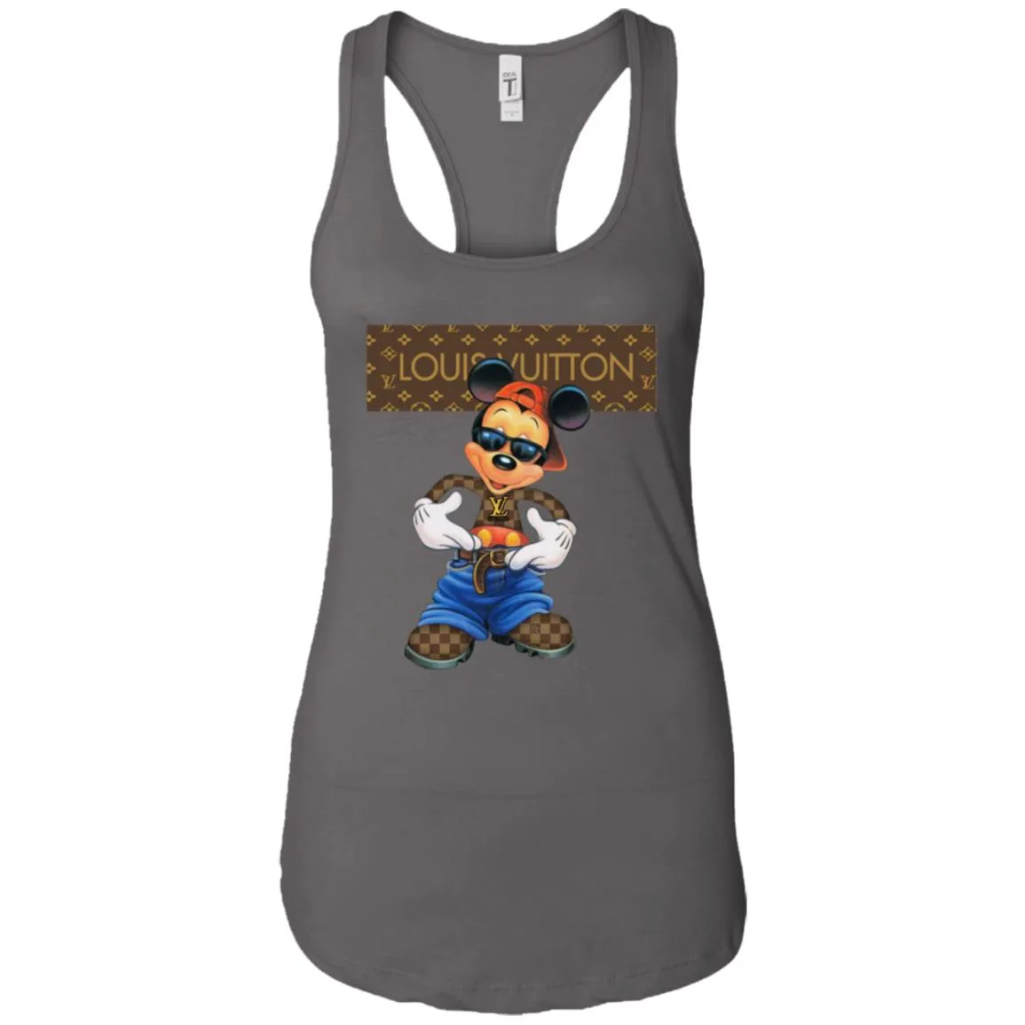 Louis Vuitton Mickey Mouse Cartoon T-shirt Women Tank Top