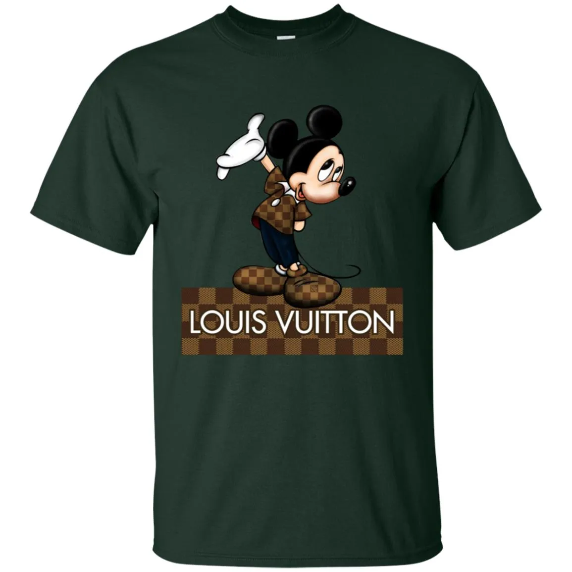 Louis Vuitton Mickey T-shirt Men Cotton T-Shirt