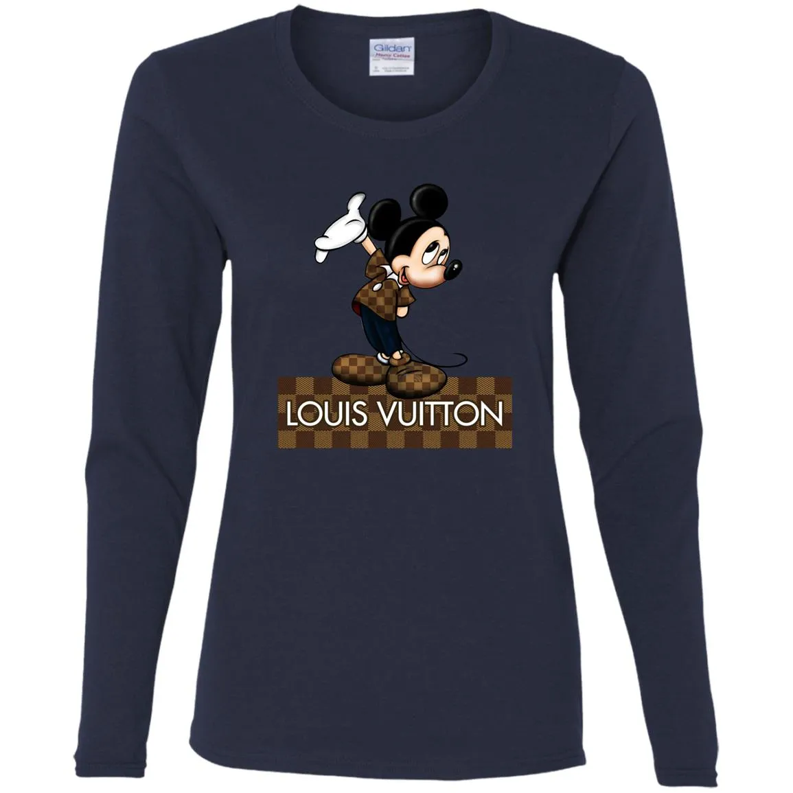 Louis Vuitton Mickey T-shirt Women Long Sleeve Shirt