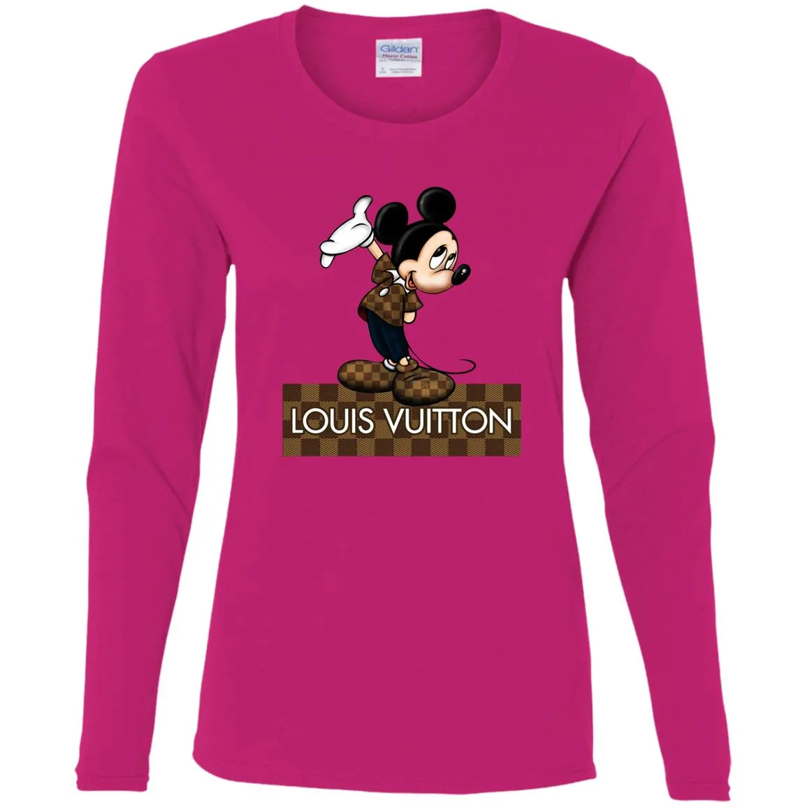 Louis Vuitton Mickey T-shirt Women Long Sleeve Shirt