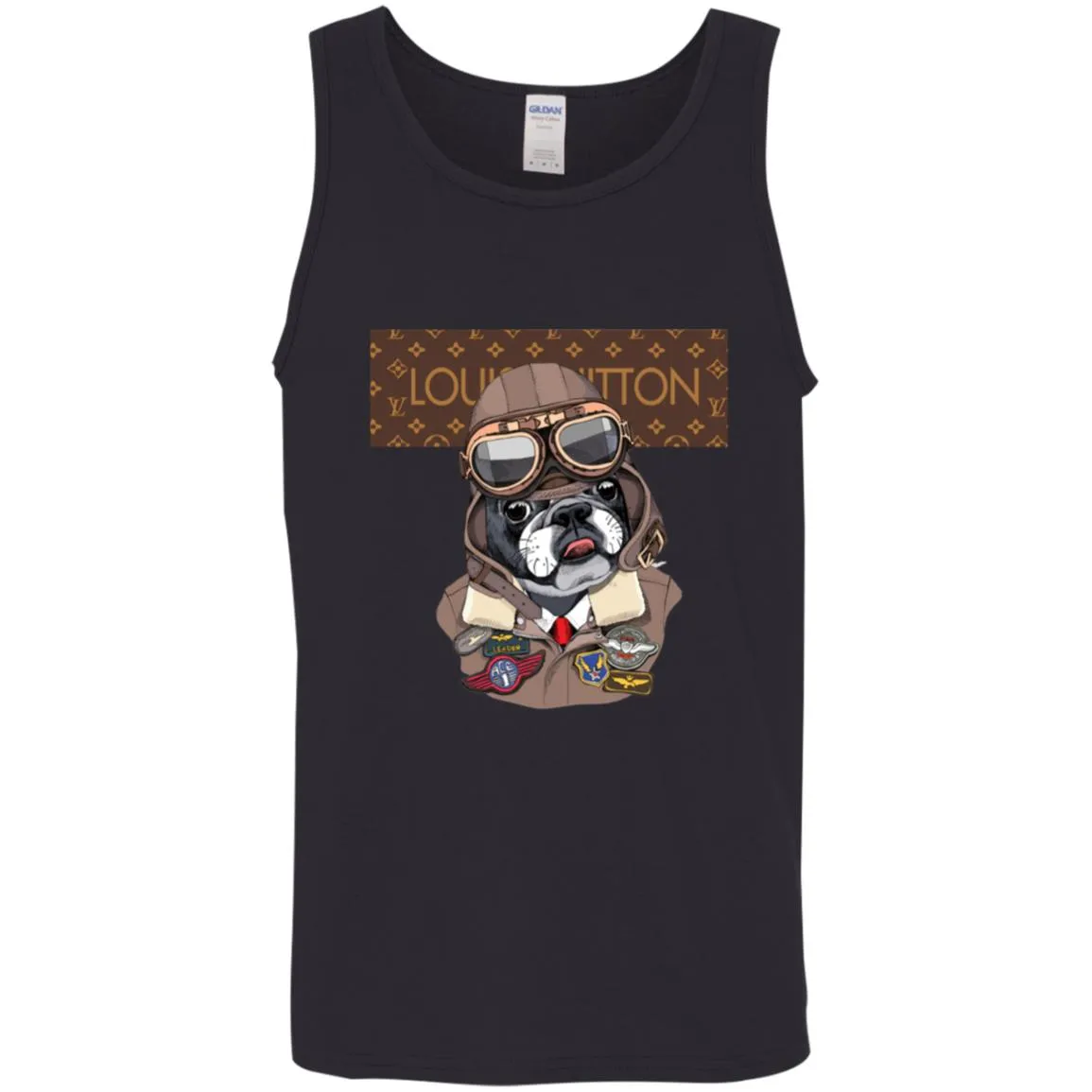 Louis Vuitton T-shirt Style Dogs T-shirt Men Cotton Tank