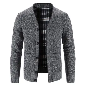 Men's Buttons Fleece Cardigan Sweater