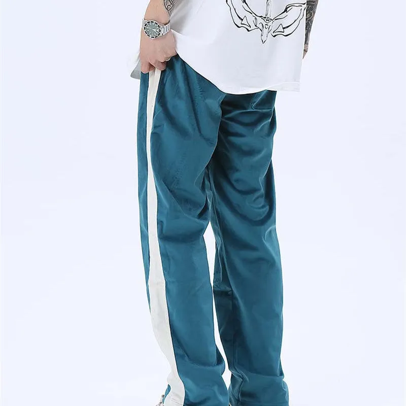 Mens Loose-fitting Casual Retro Clash Pants