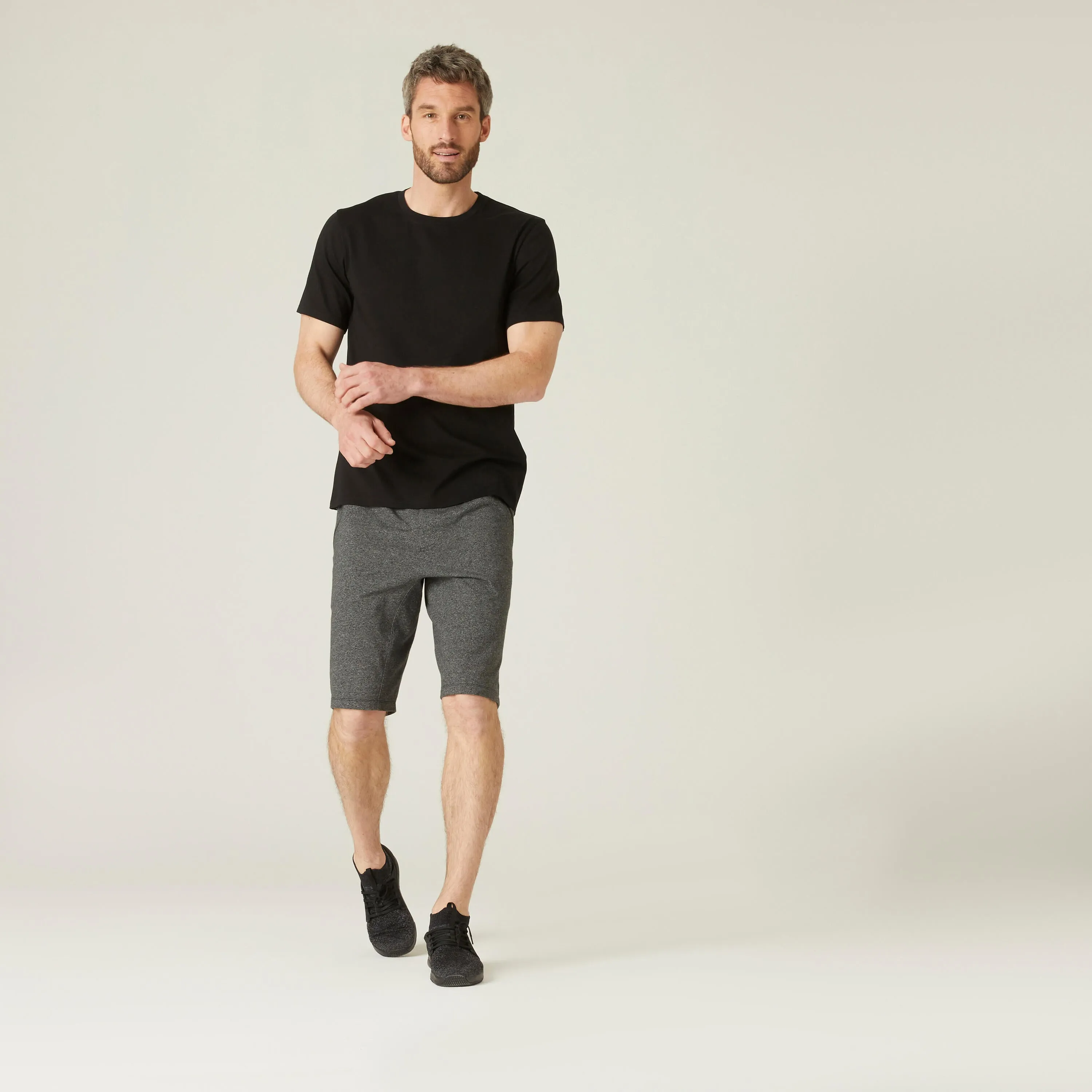 Men's shorts - 500 dark gray DOMYOS, dark gray