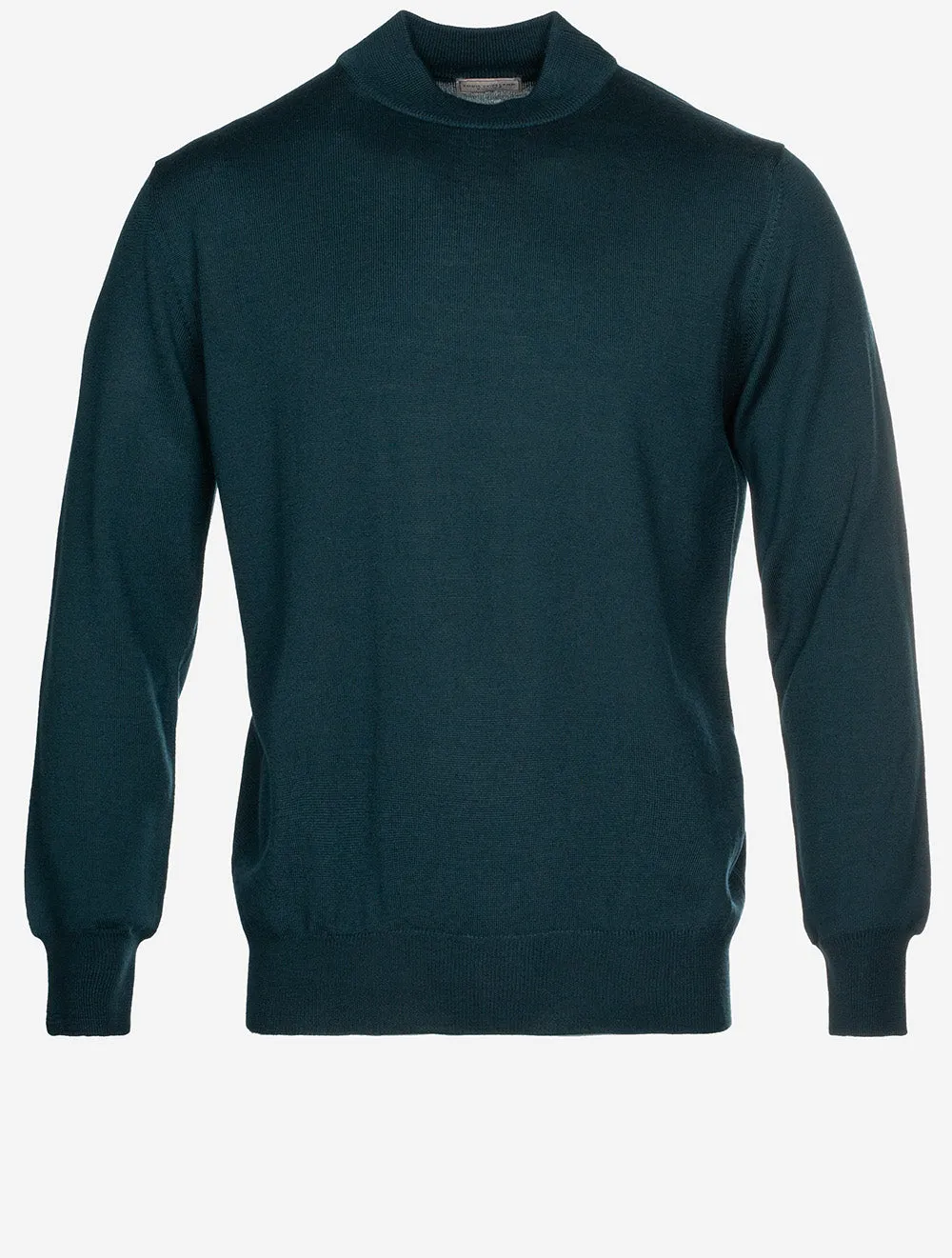 Merino Wool Mock Neck Green