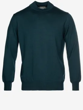 Merino Wool Mock Neck Green