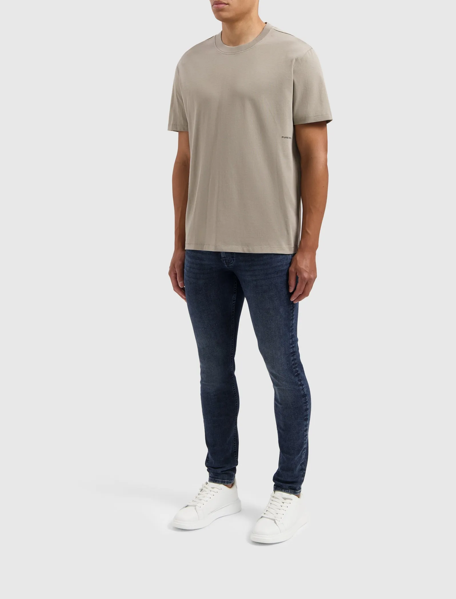 Organic Sideline Wordmark T-shirt | Taupe